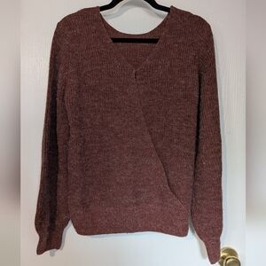 Cozy Burnt Orange Sparkly Sweater